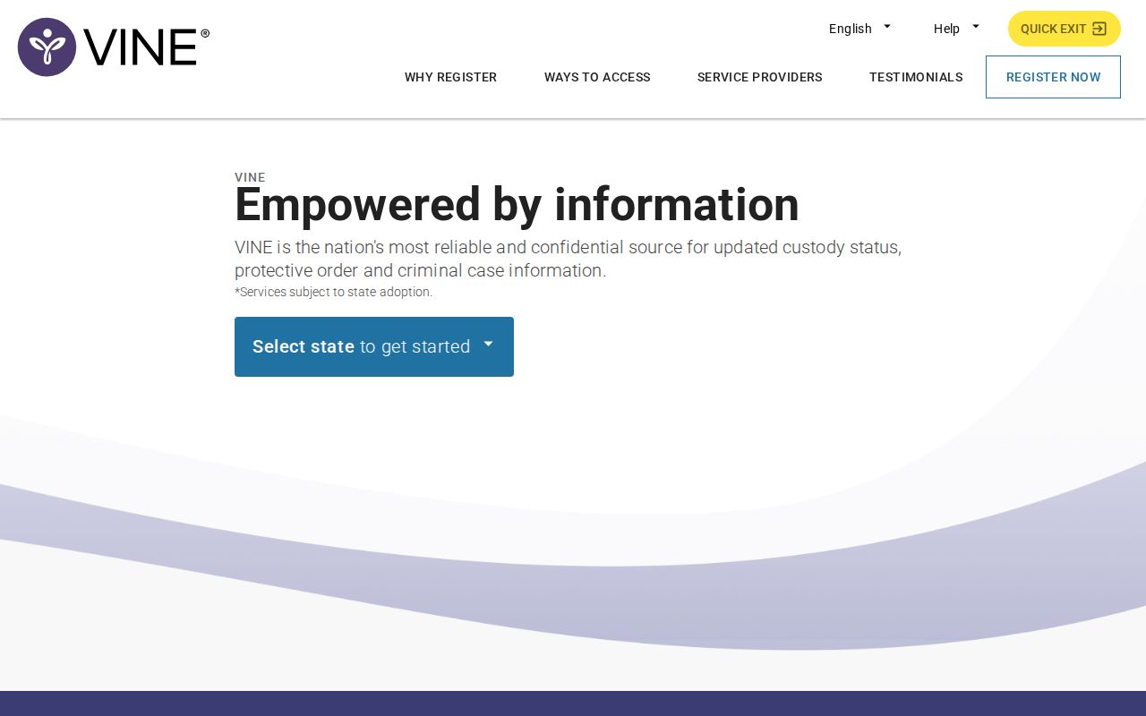 Louisiana VINELink search controls serving Rapides Parish